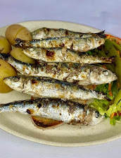 Sardinhas grelhadas com batata